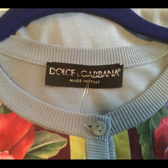 New w/o tags Dolce & Gabbana hibiscus print cardi - Picture 4 of 5